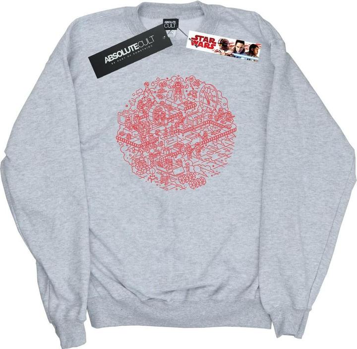Actual product image Star Wars Mens Christmas Death Star Sweatshirt (XL)