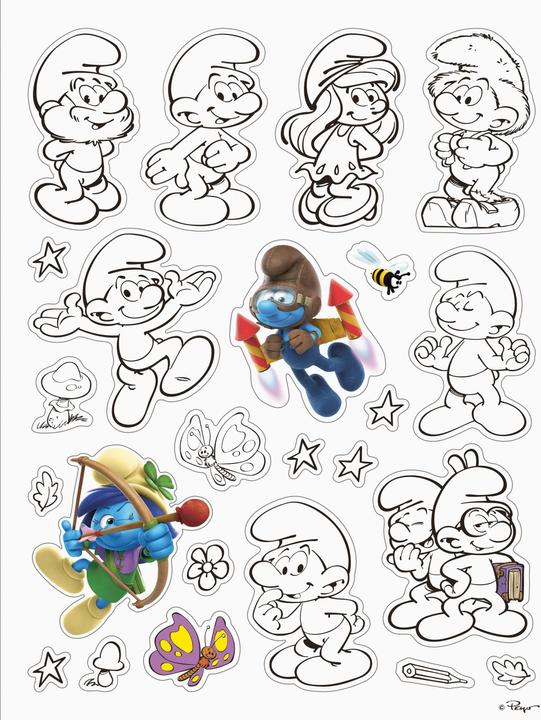 Actual product image Ravensburger My colouring sticker book The Smurfs - Large book with over 250 stickers, many