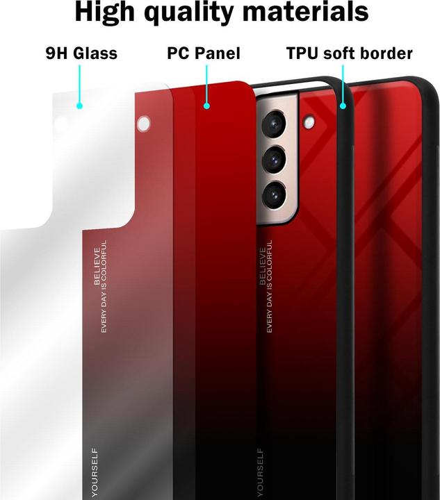 Produktbild Cadorabo TPU 2 Farben Glas Cover (Samsung Galaxy S21+)
