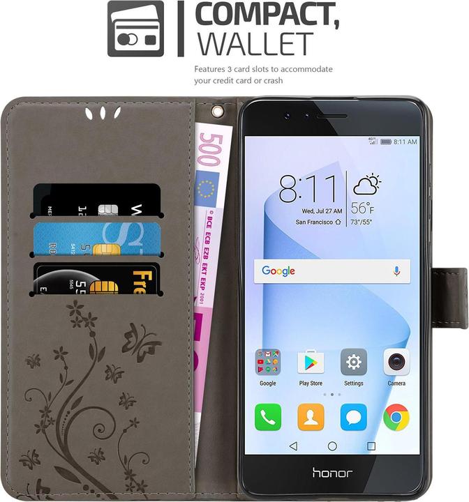 Produktbild Cadorabo Flower Book Cover (Honor 8 Premium)