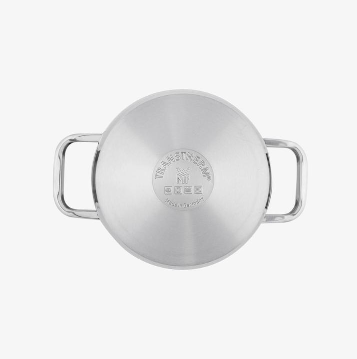 Produktbild WMF Kochtopf Bratentopf Induktion 20cm Glasdeckel 2,5l Function4 Edelstahl (20 cm, Bräter + Schmortopf, Edelstahl)