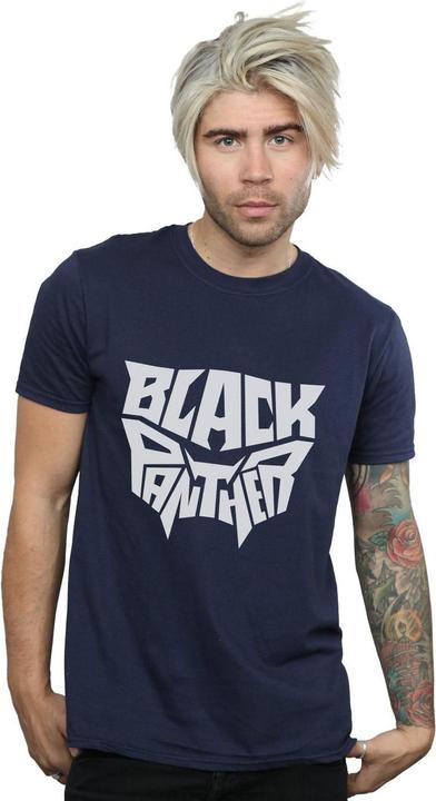 Immagine prodotto Maglietta Black Panther Uomo con emblema con parola (L)