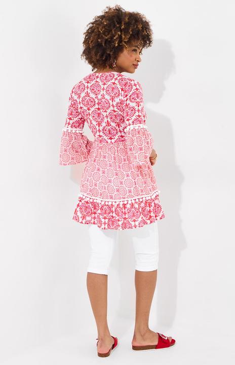 Actual product image Joe Browns Floral Print Tassel Trim Cotton Tunic (12)