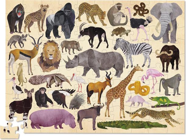 Image du produit Crocodile Creek Puzzle animaux sauvages (100 pièces)