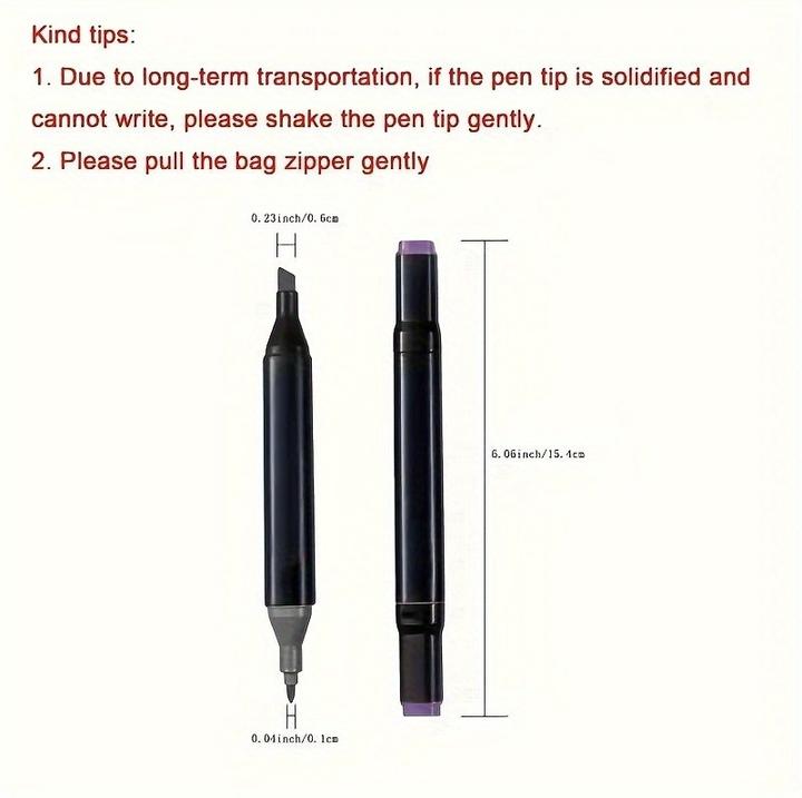 Actual product image PhoneLook Doppeltipp Permanentmarker Set zum Markieren und Ausmalen (80 Farben) (Black)