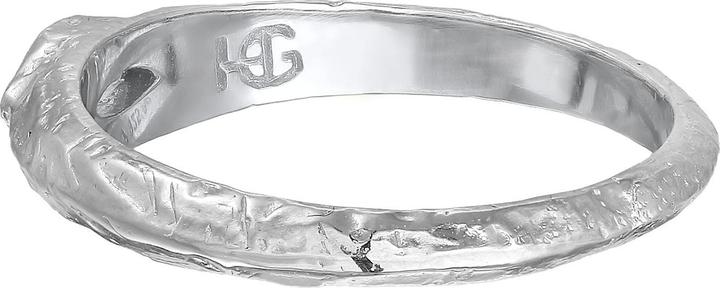 Actual product image Haze & Glory Ring Amethyst Light Green Rough Structure 925 Sterling Silver (52, 925 Silver)