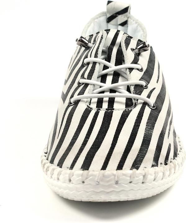 Produktbild Lunar Leinenschuhe St Ives Zebramuster Leder (38)