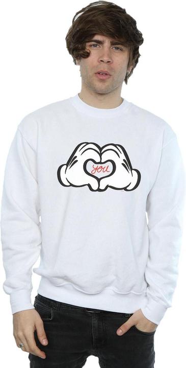 Actual product image Disney Mens Mickey Mouse Loves You Sweatshirt (S)