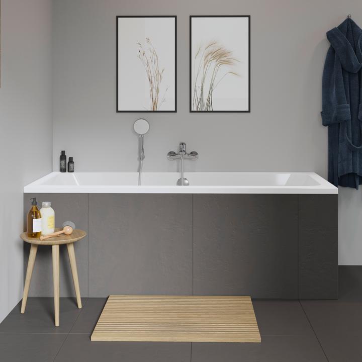 Produktbild Duravit Rechteckbadewanne Krperformbadewanne D-Code 80 x 180 cm wei glatt 700101000000000 (150 l, 180 cm, 80 cm)