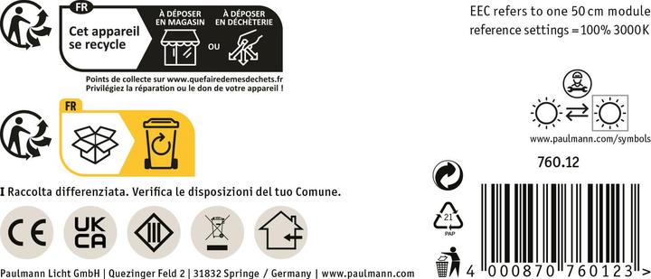 Immagine prodotto Paulmann PAUL Striscia luminosa a LED (RGBW, 500 cm, Interno)