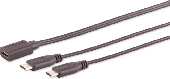 Image du produit Shiverpeaks S/CONN maximum connectivity Adapter, USB C femelle vers 2x USB C mâle, câble en Y, 2.0, noir, 0,3m (0.30 m, USB 2.0)