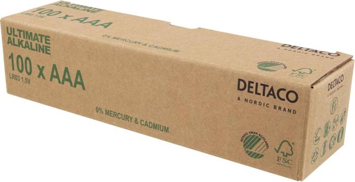 Produktbild Deltaco Ultimate Alkaline batteries, L (100 Stk., AAA)