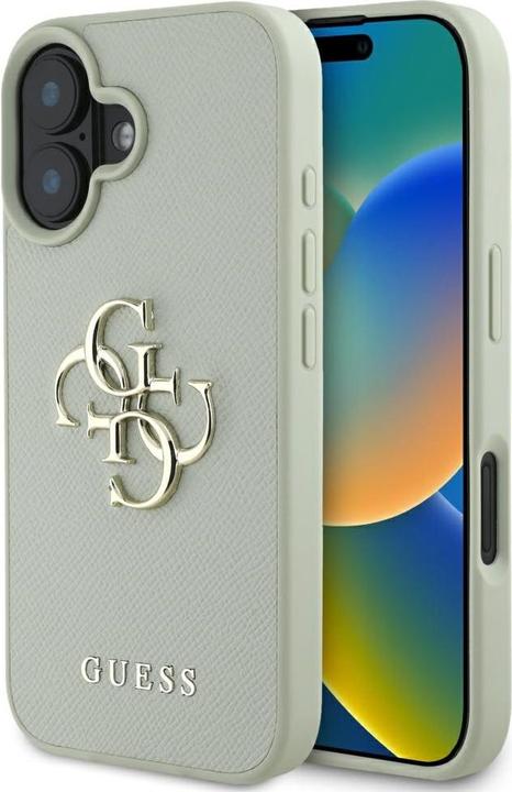 Produktbild Guess Hardcase PU Grained Big 4G and Classic Logo Case for iPhone 16 6,1" Green (Apple iPhone 16)