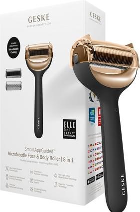 Konjac Sponge Roller do mezoterapii igłowej twarzy i ciała 8w1 Geske z Aplikacja (szary)