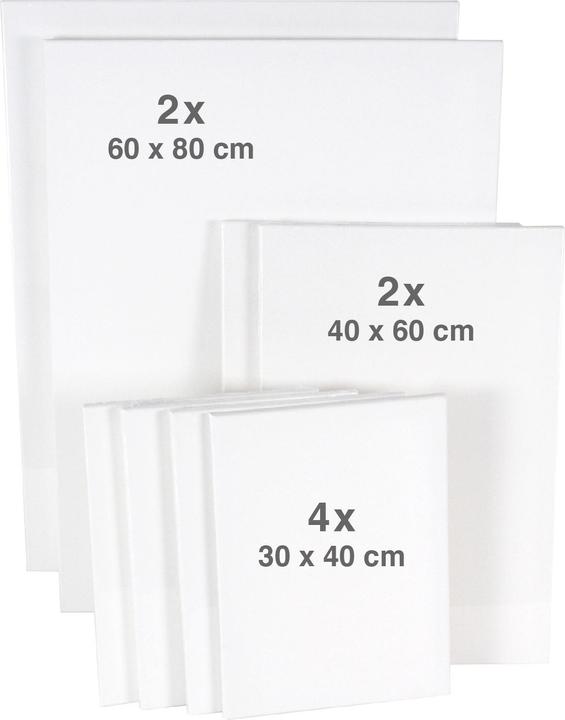 Actual product image Paintersisters Stretcher frame set #2 8pcs (80 x 60 cm, 40 x 60 cm, 40 x 30 cm)