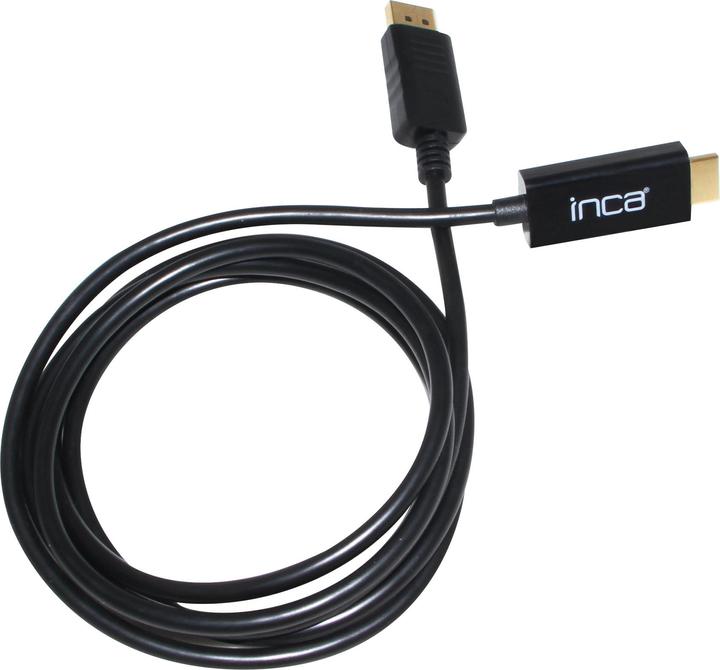 Actual product image Inca DisplayPort to HDMI,cable length 1.8 m,10.2 Gbit/s (max.) (1.80 m, DisplayPort, HDMI)