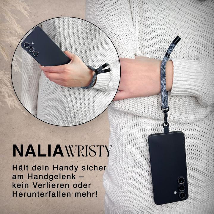 Actual product image Nalia Wristy Lanyard Handykette – Universal Trageband für Smartphones – Verstellbar, Soft & Elastisch