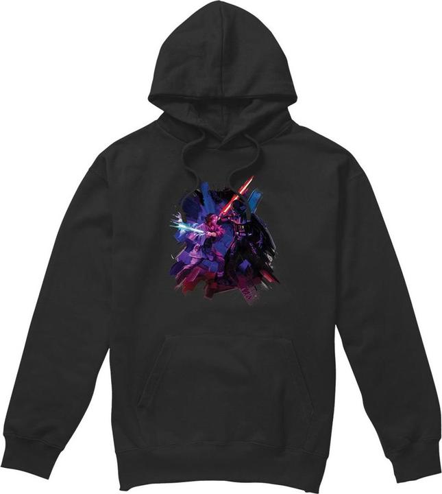 Actual product image Star Wars Mens Obi Wan Kenobi Vader Painted Hoodie (S)