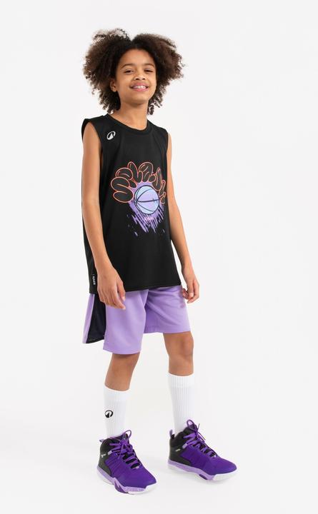 Immagine prodotto Kipsta Kids' Sleeveless Basketball Jersey TS500 Fast - Black (12, 13, 14)