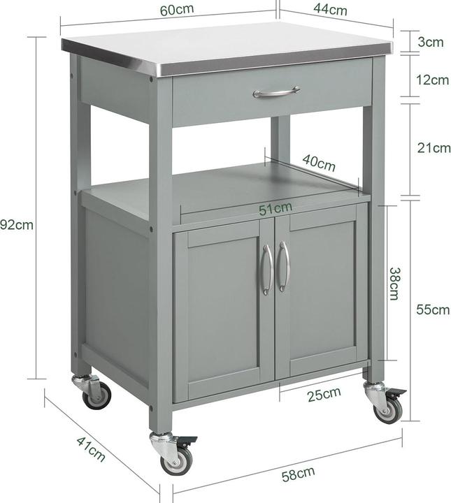 Actual product image SoBuy Kitchen trolley