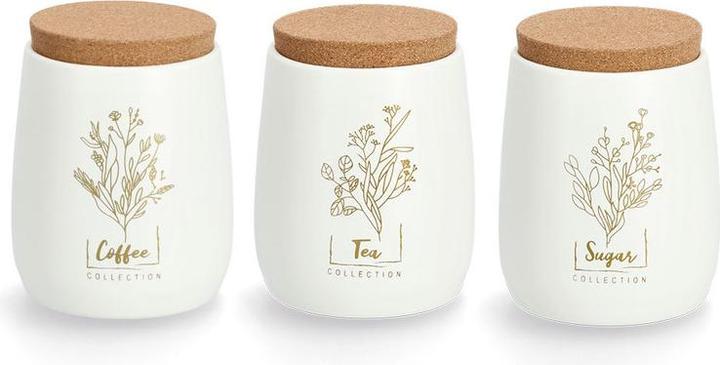 Actual product image Zeller Present Coffee" storage jar with cork lid, 750 ml, metal (0.75 l)