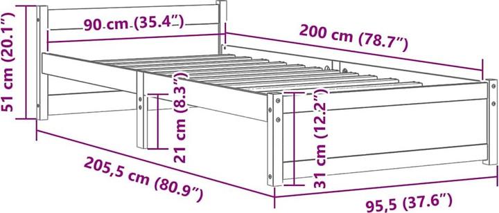 Actual product image VidaXL Camala (90 x 200 cm)