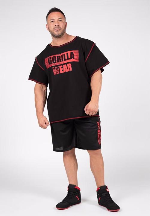 Image du produit Gorilla Wear Wallace Mesh Shorts Schwarz/Rot (S/M)
