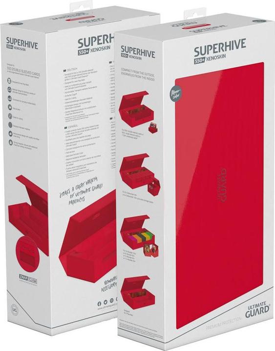 Image du produit Ultimate Guard Boîte à cartes XenoSkin Superhive 550+ rouge