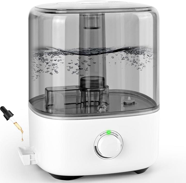 Vankarr Ultraschall-Luftbefeuchter mit Top-Fill und 360° Düse (50 m²)