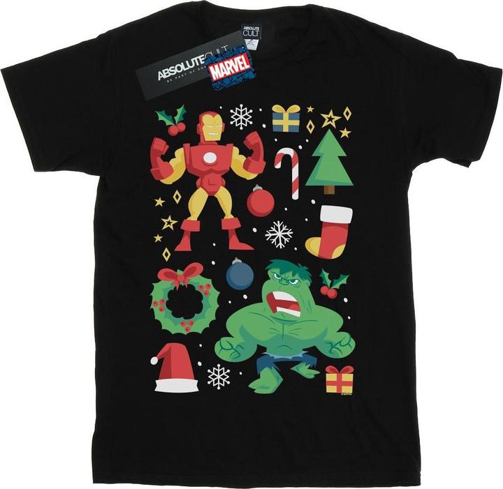 Produktbild Iron Man And Hulk Christmas Day TShirt (XL)