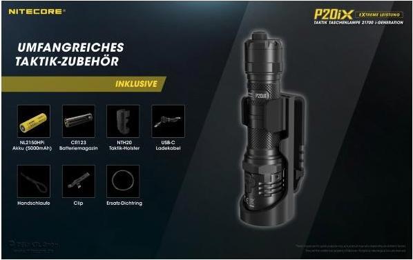 Actual product image Nitecore P20iX - 4000 lumen (14 cm, 4000 lm)