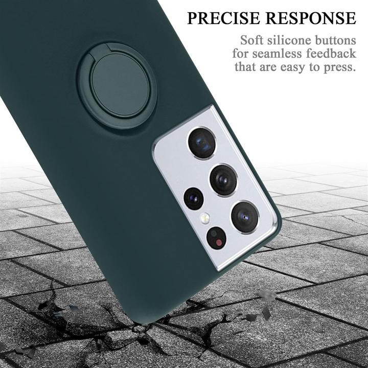 Productafbeelding Cadorabo TPU Vloeibare Ring Silicone Hoesje (Samsung Galaxy S21 Ultra)