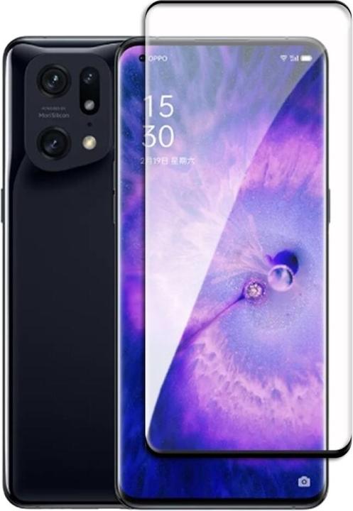 Produktbild Screenguard Oppo Find X5 Full Screen Panzerglas Schutzfolie 2.5D 9H (1 Stück, Oppo Find X5)