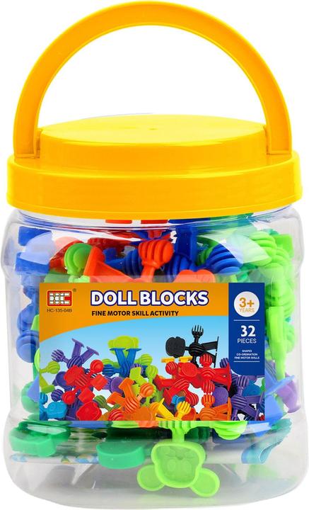 Image du produit Boîte de construction Formes d'animaux dans une boîte de rangement, 32 pcs.