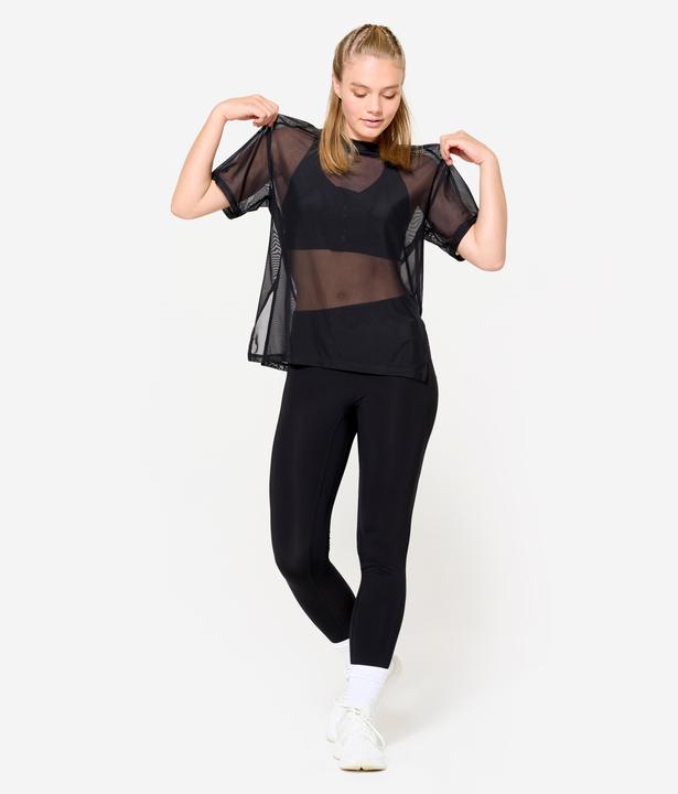 Immagine prodotto Domyos T-Shirt Damen Netz locker - schwarz (L)