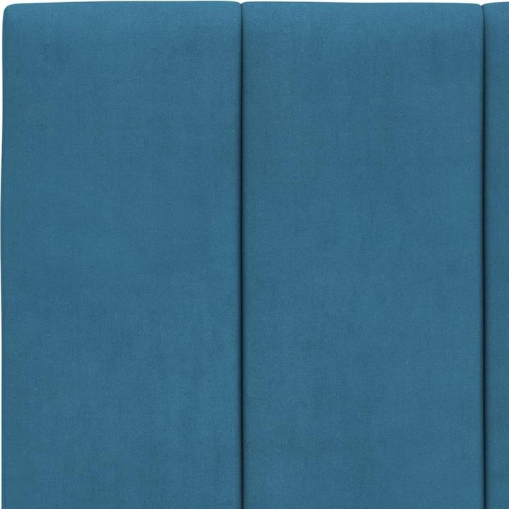 Actual product image VidaXL Bed Upholstered bed Bed frame Single bed with mattress Blue 100x200cm Velvet (100 x 200 cm)
