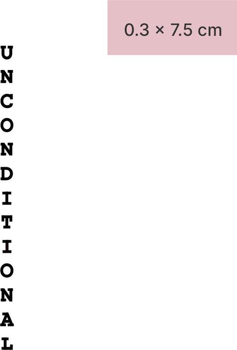 Actual product image minink Temporary tattoo - Unconditional