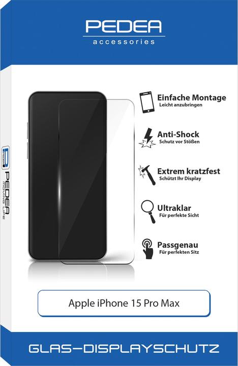 Image du produit Pedea Verre de protection d'écran (1 pièce(s), Apple iPhone 15 Pro Max)