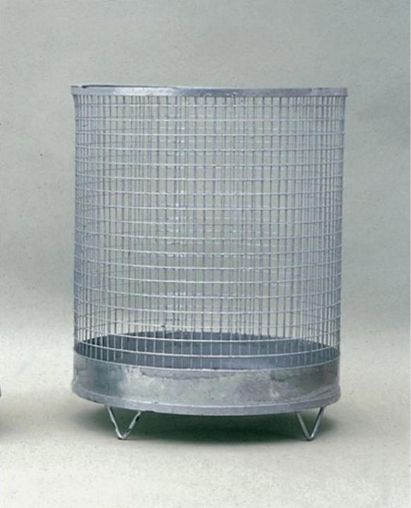Image du produit HP Autozubehör Corbeille à déchets H600xD400 mm 75 l grillage métallique galvanisé avec 4 pieds (75 l)