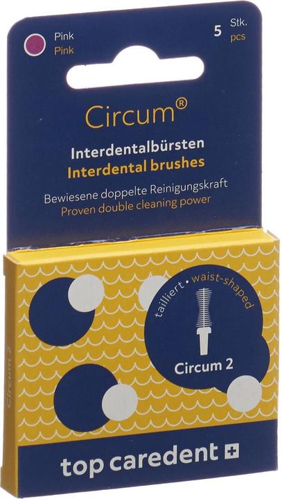 Image du produit Top Caredent Circum 2 CDB-2 Interdentalbürste pink >1.10mm (5 x)