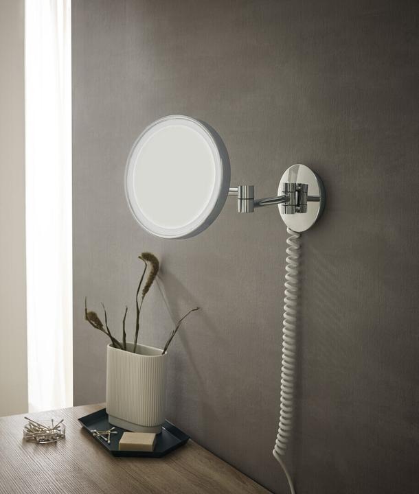Produktbild Emco LED-Rasier-/Kosm.spiegel PURE LED eckig 1-armig 3-fach Touchsensor schwarz