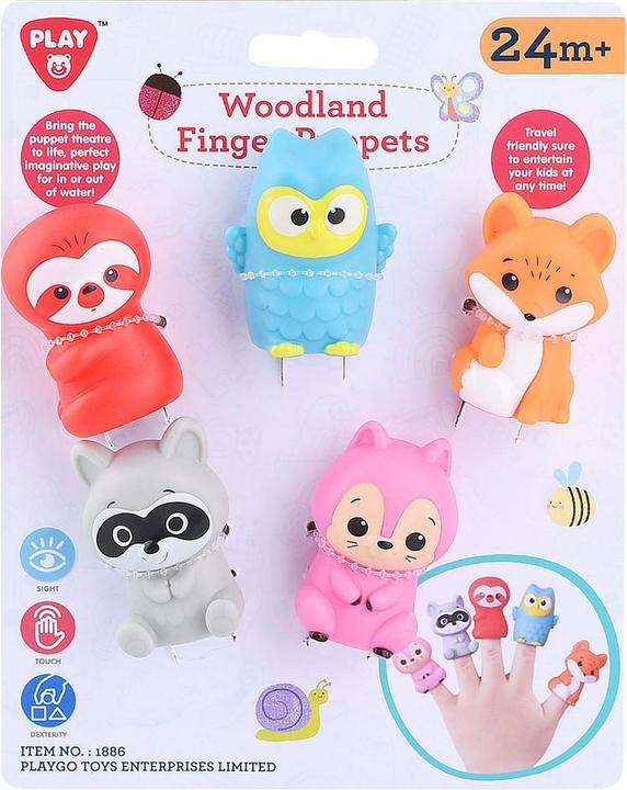 Image du produit Play Marionnettes à doigts Animaux de la forêt, 5 pcs.