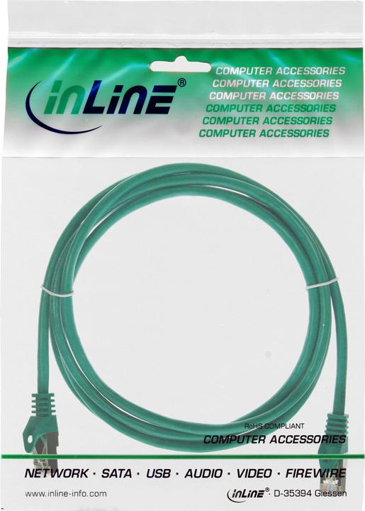 Produktbild InLine 0,5m Patchkabel 1000 Mbit RJ45 (S/FTP, CAT5e, 0.50 m)