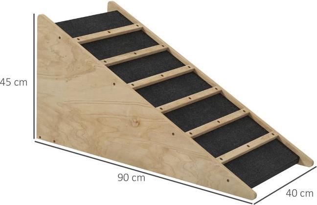 Actual product image Swisshandel24 Dog ramp Pet ramp, boot ramp, non-slip dog boarding aid for medium-sized dogs b (Dog)