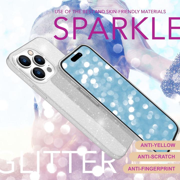Produktbild Nalia Glitzer Hybrid Hülle (Apple iPhone 16 Pro Max)