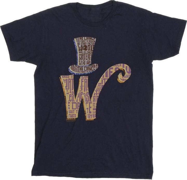 Immagine prodotto Willy Wonka & the Chocolate Factory W Logo Hat Maglietta Ragazzi (140, 146)