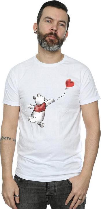 Actual product image Winnie the Pooh Mens Balloon Cotton T-Shirt (L)