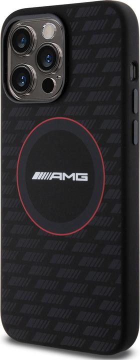 Actual product image Mercedes AMG AMHMP15X23SMRK iPhone 15 Pro Max 6.7" czarny/black hardcase Silicone Carbon Pattern MagSafe (Apple iPhone 15 Pro Max)