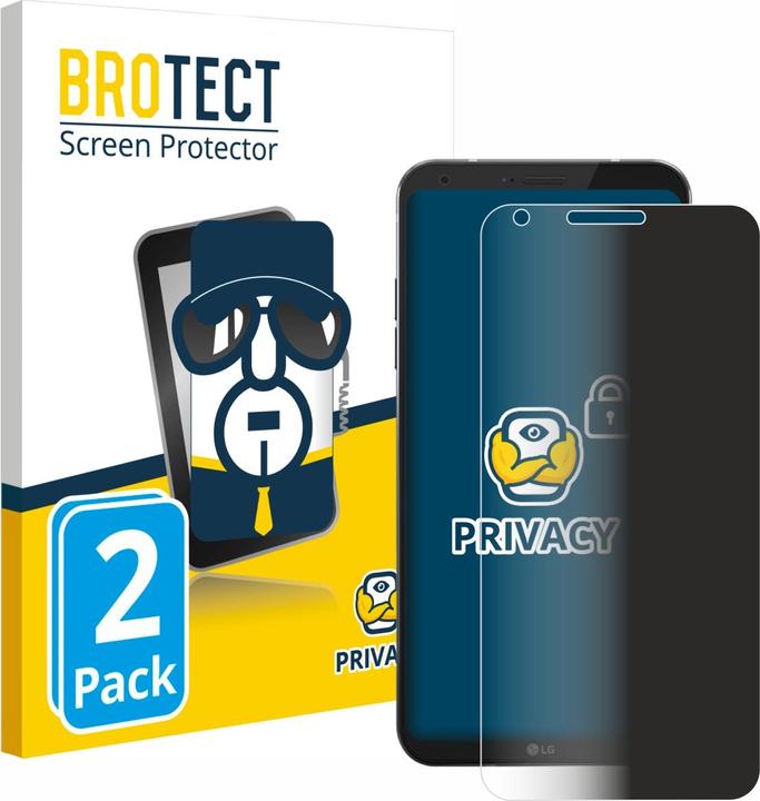 Produktbild BROTECT Sichtschutzfolie Anti-Spy Privacy Folie Blaulicht-Schutz (2 Stück, LG Q6)