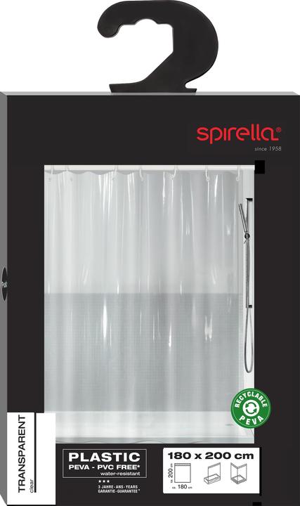 Image du produit spirella Transparent Clair (180 x 200 cm)
